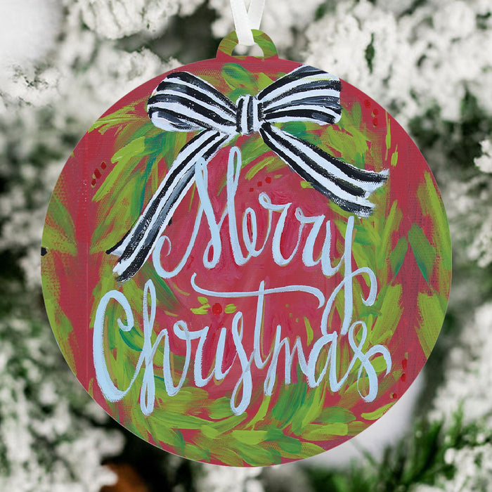 Christmas Wreath Ornament - Brittany Rawls Art