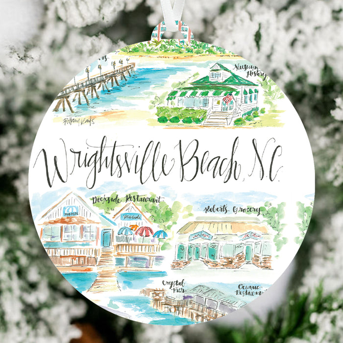 Wrightsville Beach Ornament - Brittany Rawls Art