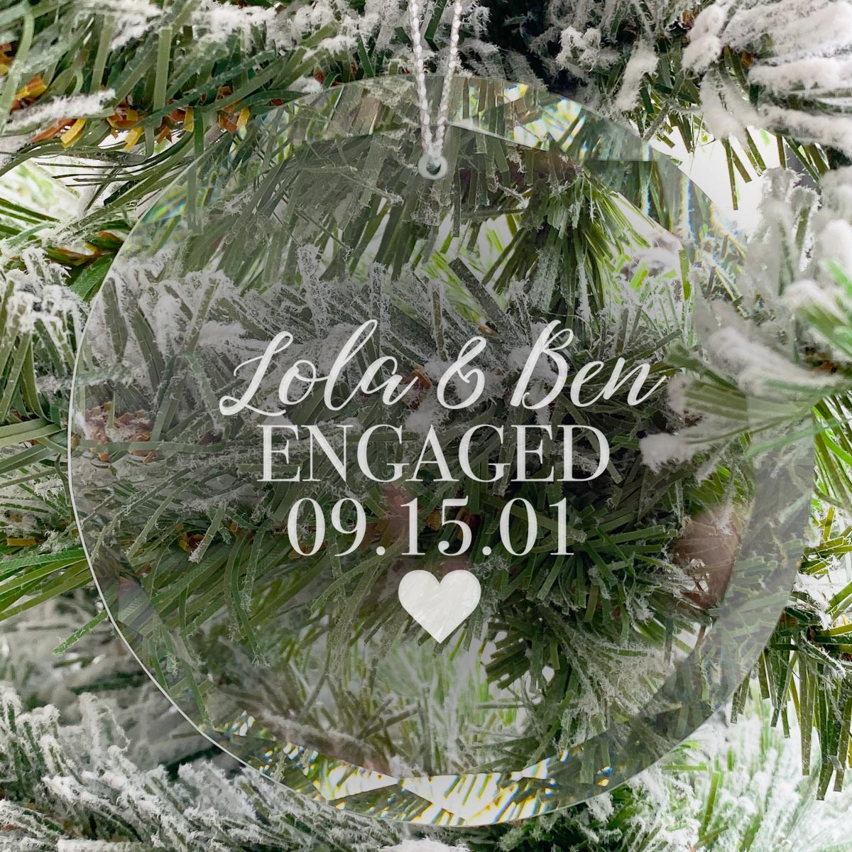 Engaged Christmas Ornament