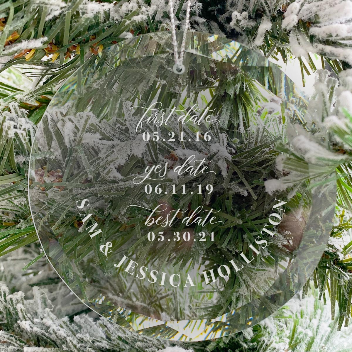 Dates Christmas Ornament