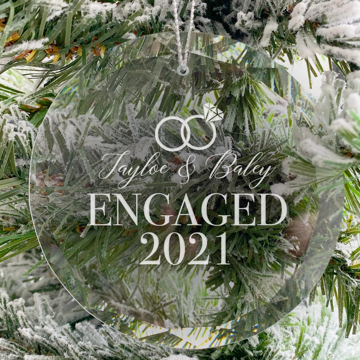 Engaged Christmas Ornament