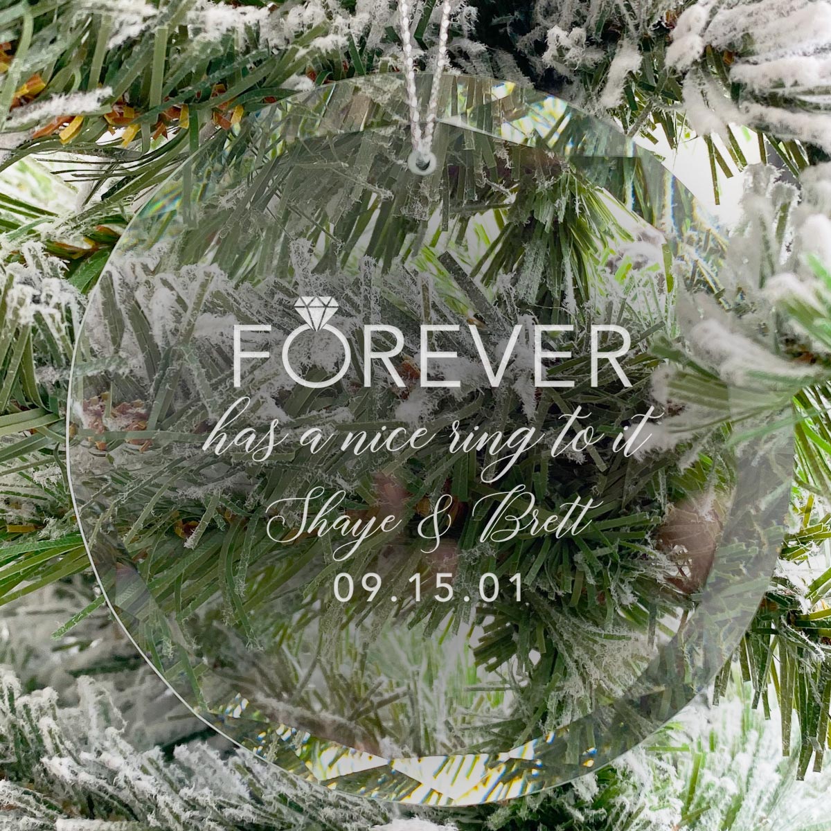 Engaged Christmas Ornament