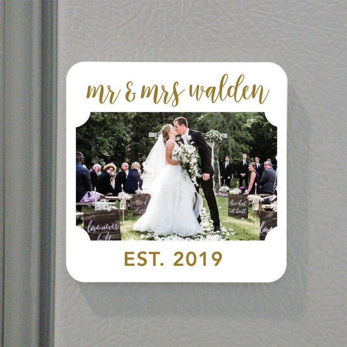 Custom Wedding Photo Magnet