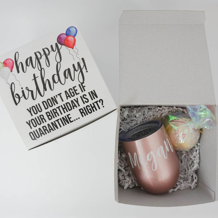 Happy Quarantined Birthday Balloons Gift Box