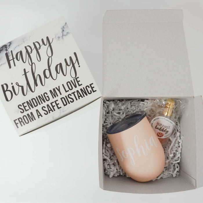 Sending My Love From a Safe Distance Birthday Marble Gift Box