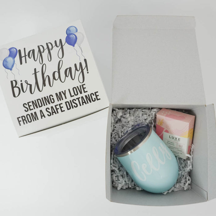 Sending My Love From a Safe Distance Birthday Balloons Gift Box
