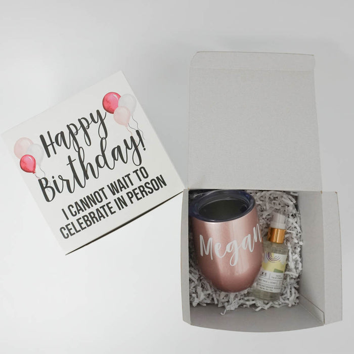 I Cannot Wait to Celebrate in Person Birthday Balloons Gift Box