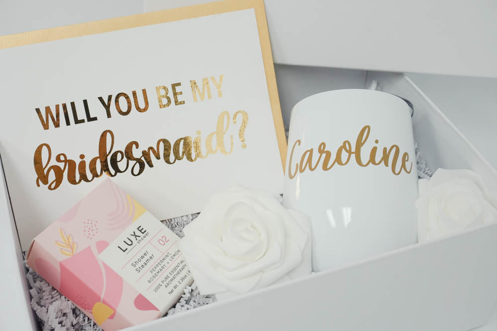 Bridesmaid Proposal Deluxe Gift Box with Shower Steamer