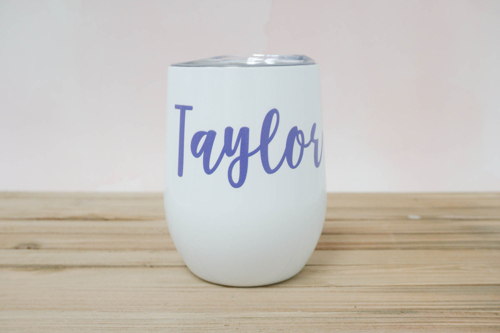 Personalized Name Wine Tumbler in Selena Font