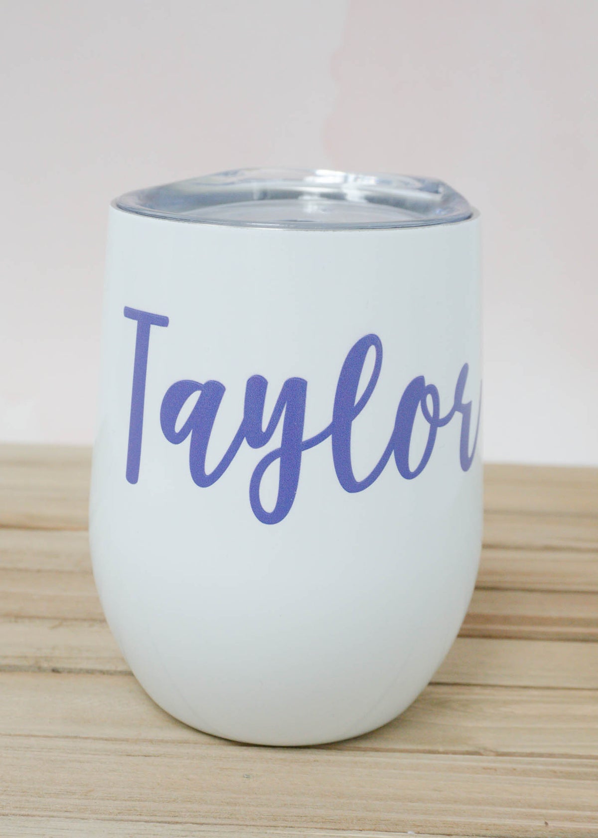 Personalized Name Wine Tumbler in Selena Font