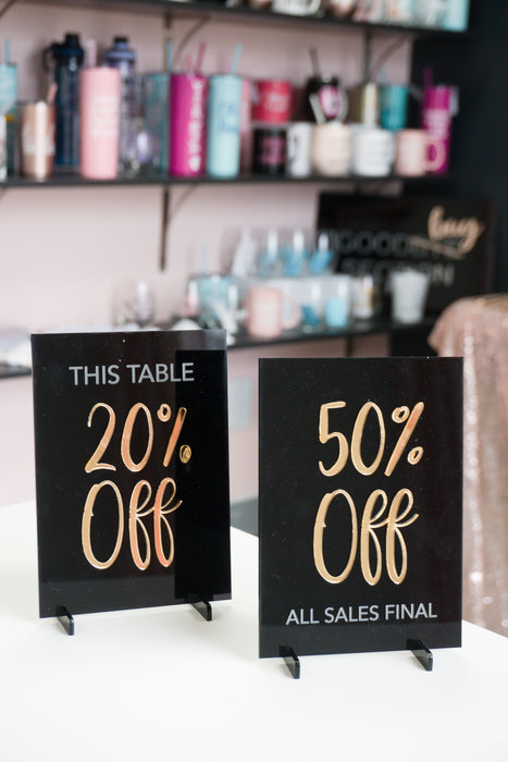 Discount Acrylic Sign for Boutiques & Small Businesses