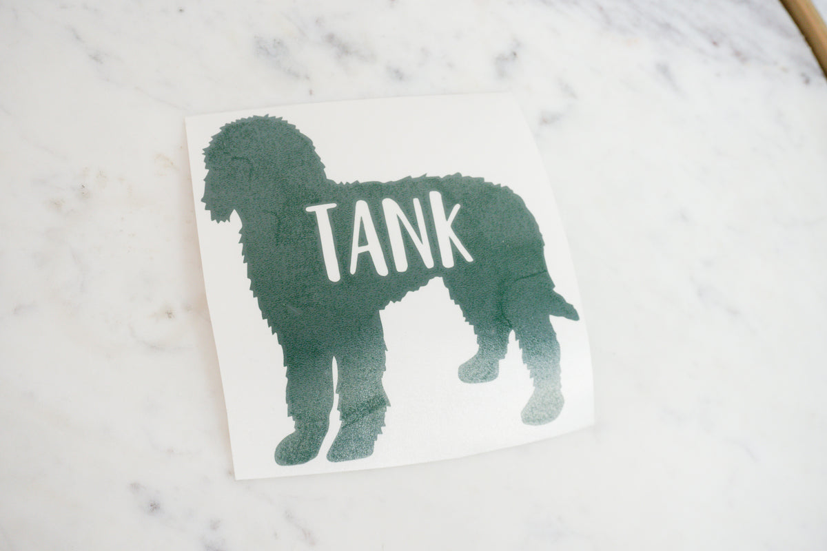 Custom Dog Name Vinyl Decal