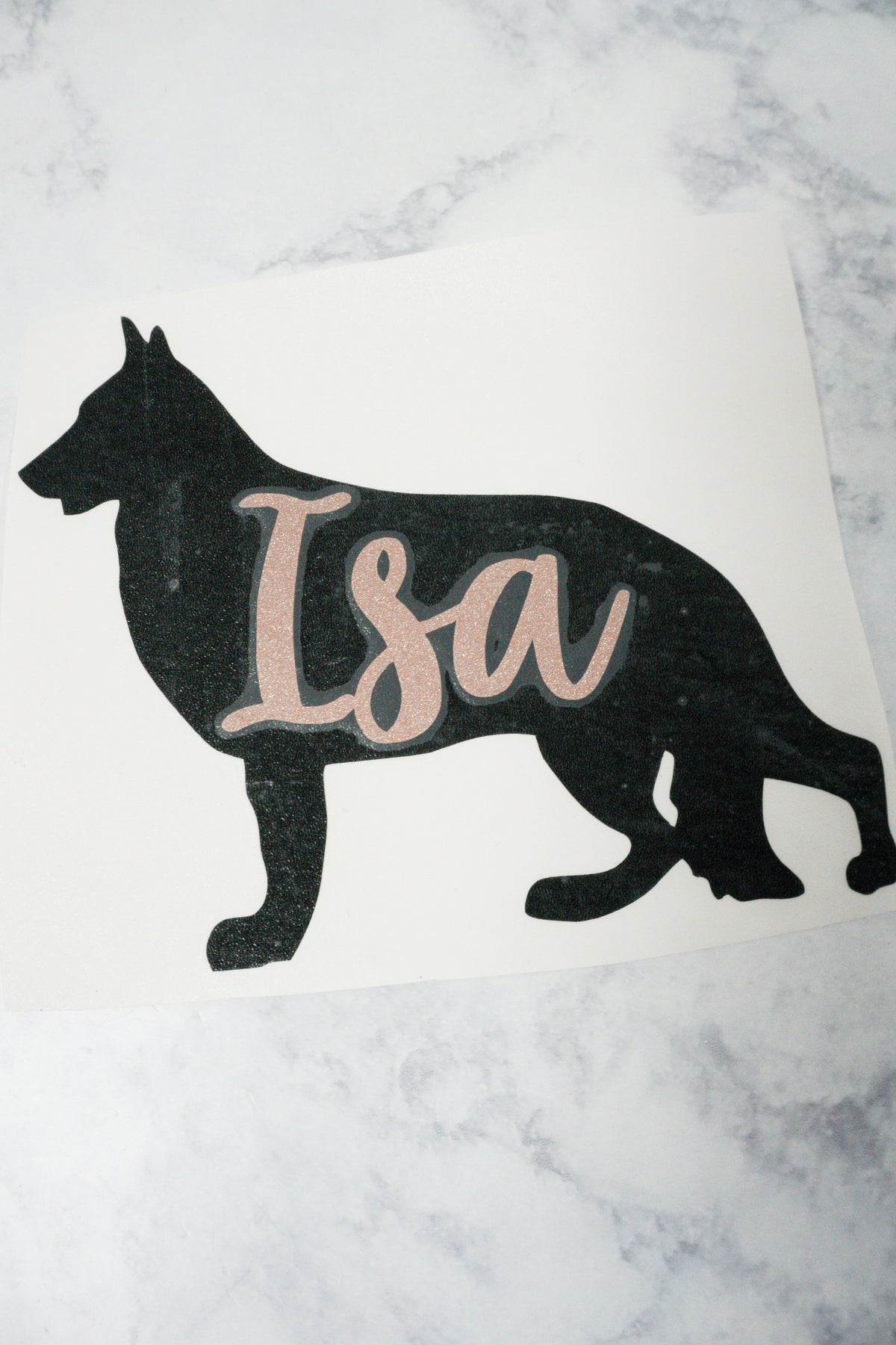 Personalized Name German Shepherd Vinyl Decal