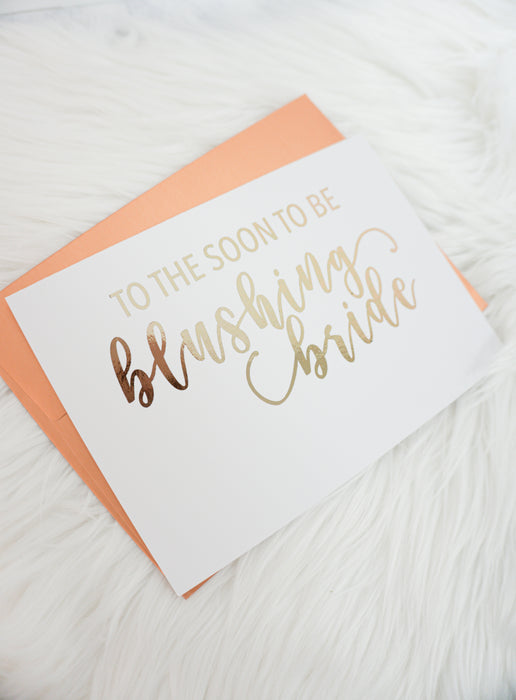 Blushing Bride Foiled Card & Envelope