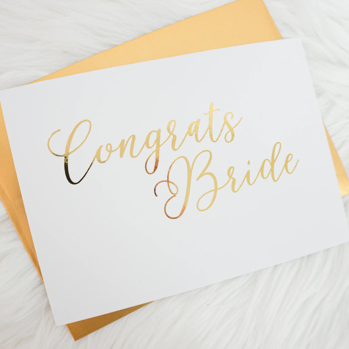 Congrats Bride Foiled Card & Envelope