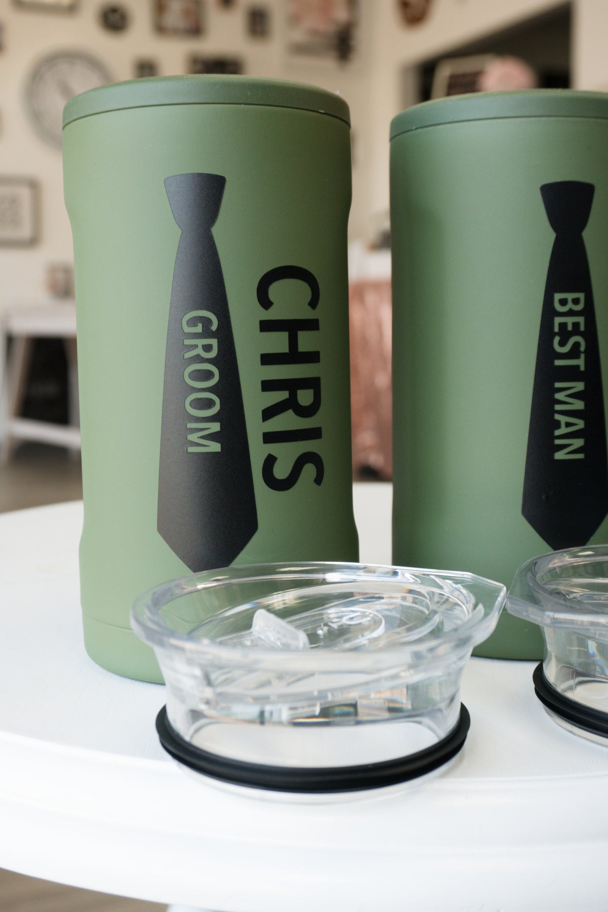 Groomsmen Name Ties Brumate Hopsulator Trio