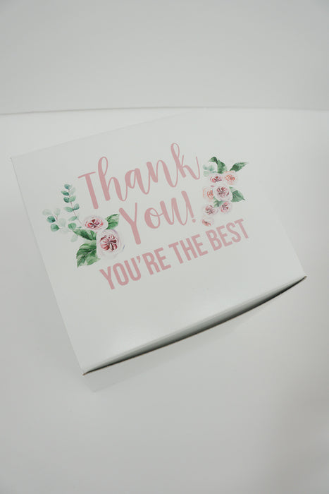 Thank You You're the Best Pink Floral Gift Box