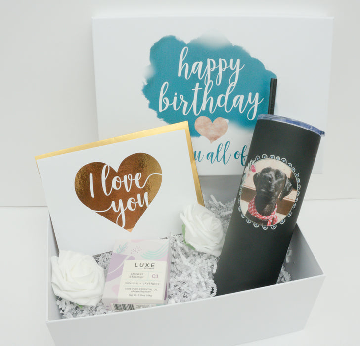 Happy Birthday Sending You All of Our Love Gift Box with Photo Tumbler