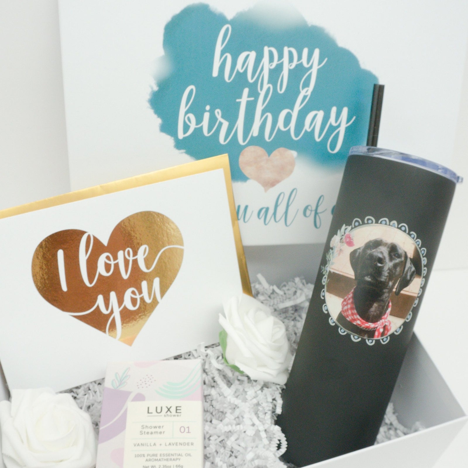 Happy Birthday Sending You All of Our Love Gift Box with Photo Tumbler