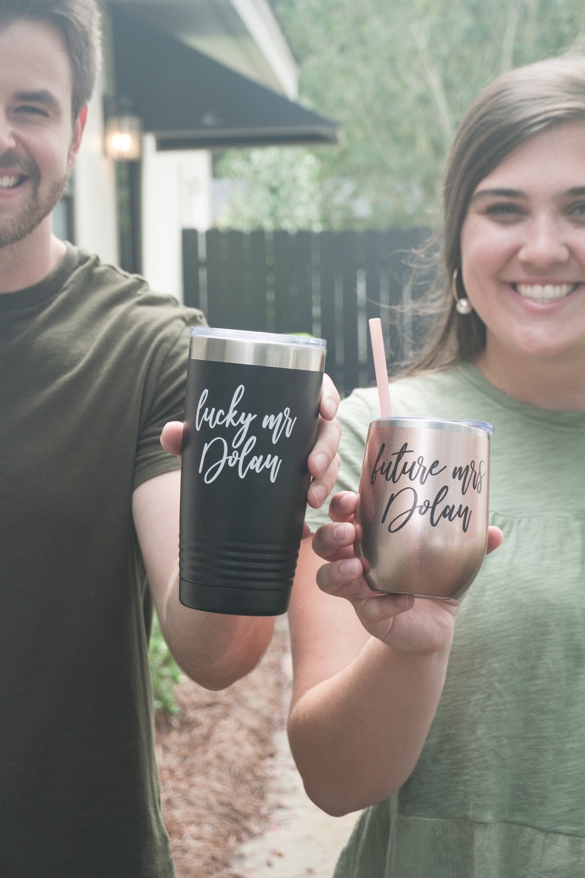 Future Mrs and Lucky Mr Wine Tumbler Set