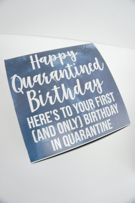 Here's to Your First Birthday in Quarantine Navy Gift Box