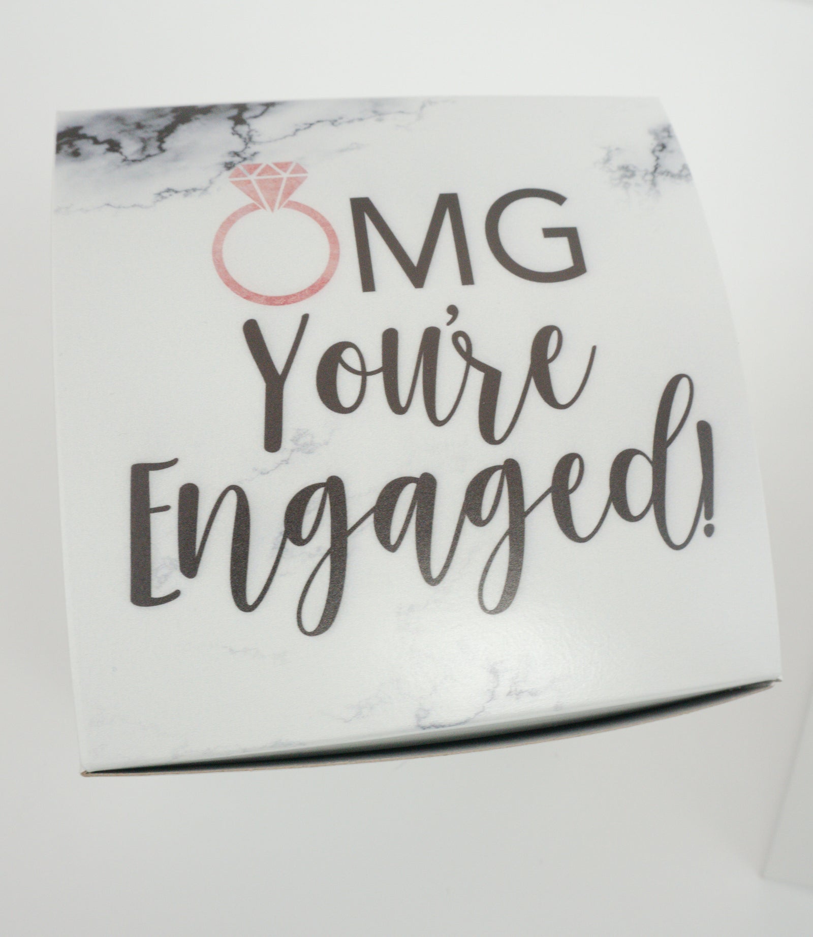 OMG You're Engaged Marble Engagement Gift Box