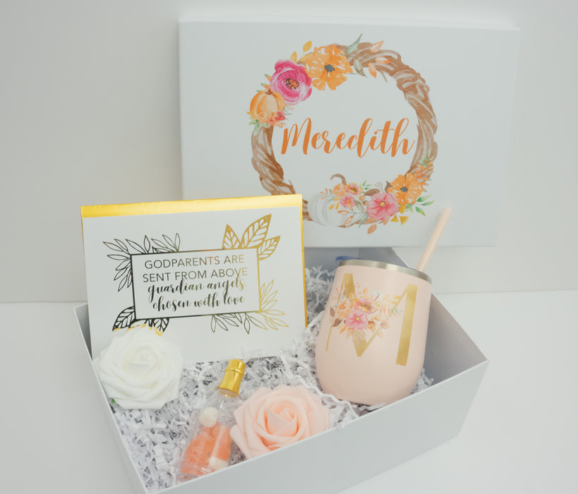 Fall Wreath Godmother Proposal Deluxe Gift Box
