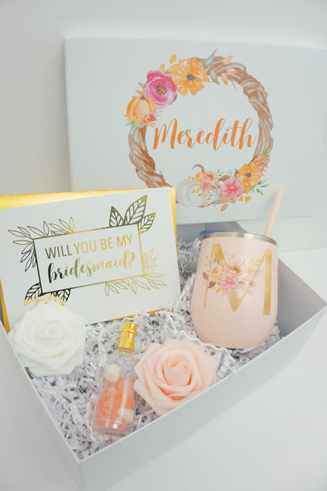Fall Wreath Bridesmaid Proposal Deluxe Gift Box