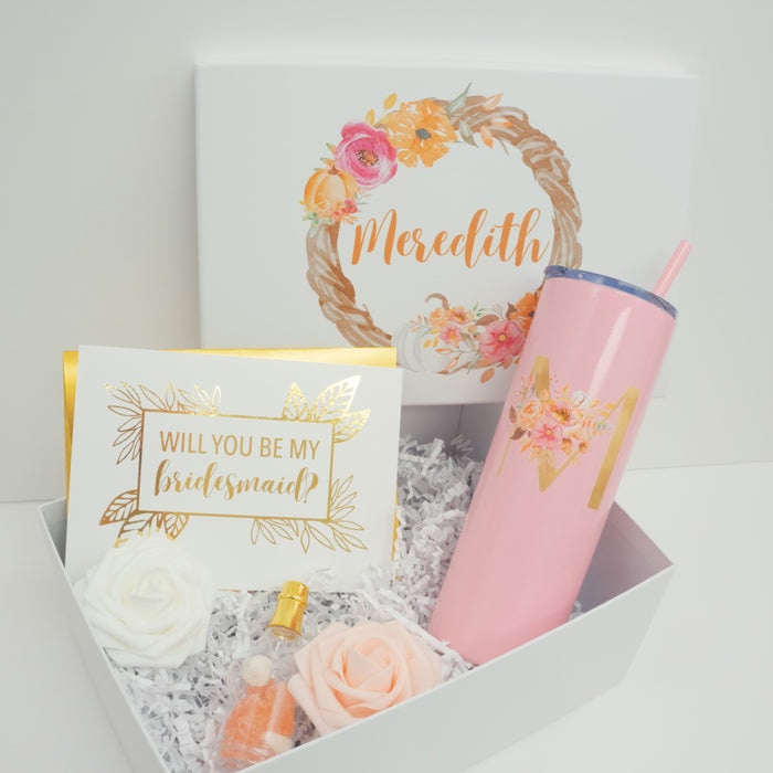 Fall Wreath Bridesmaid Proposal Deluxe Gift Box