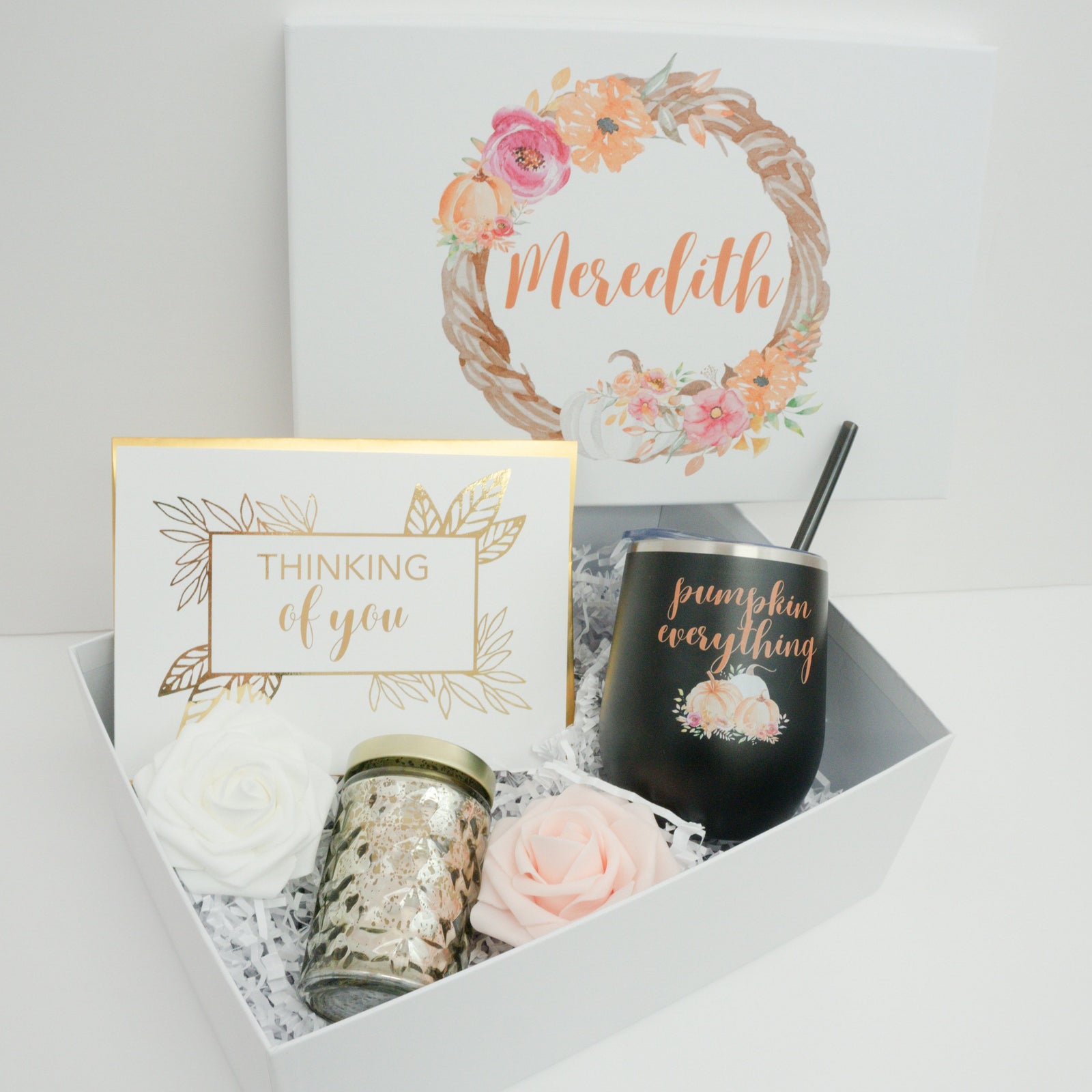 Fall Wreath Thinking of You Gift Box