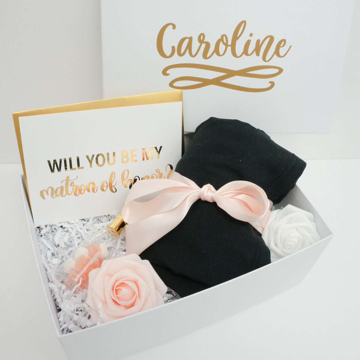 Matron of Honor Proposal Gift Box with Pajamas
