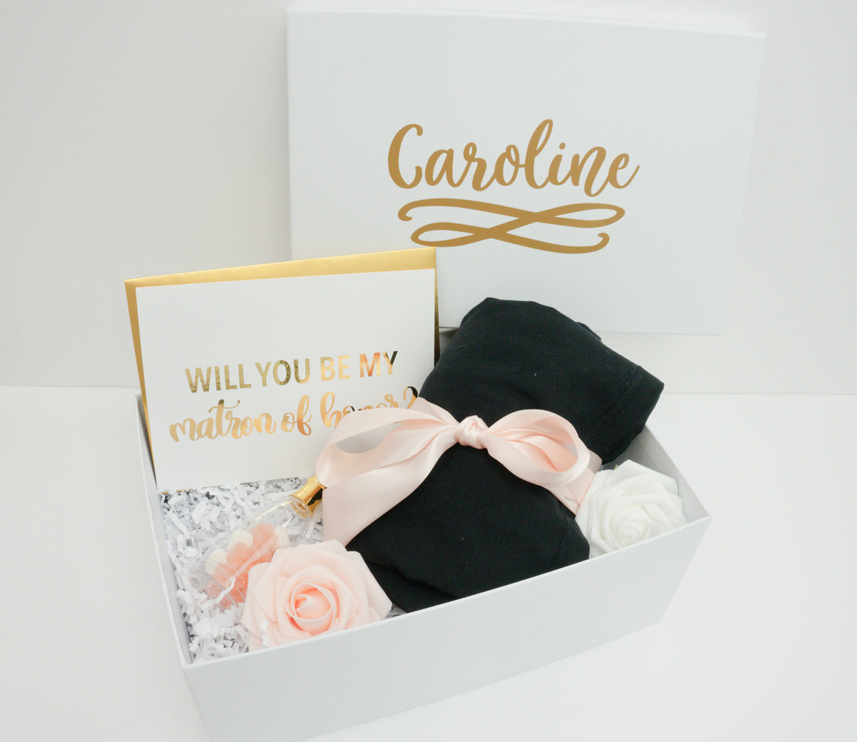 Matron of Honor Proposal Gift Box with Pajamas