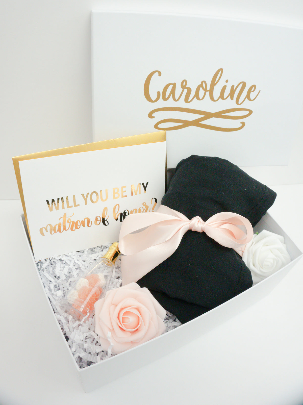 Matron of Honor Proposal Gift Box with Pajamas