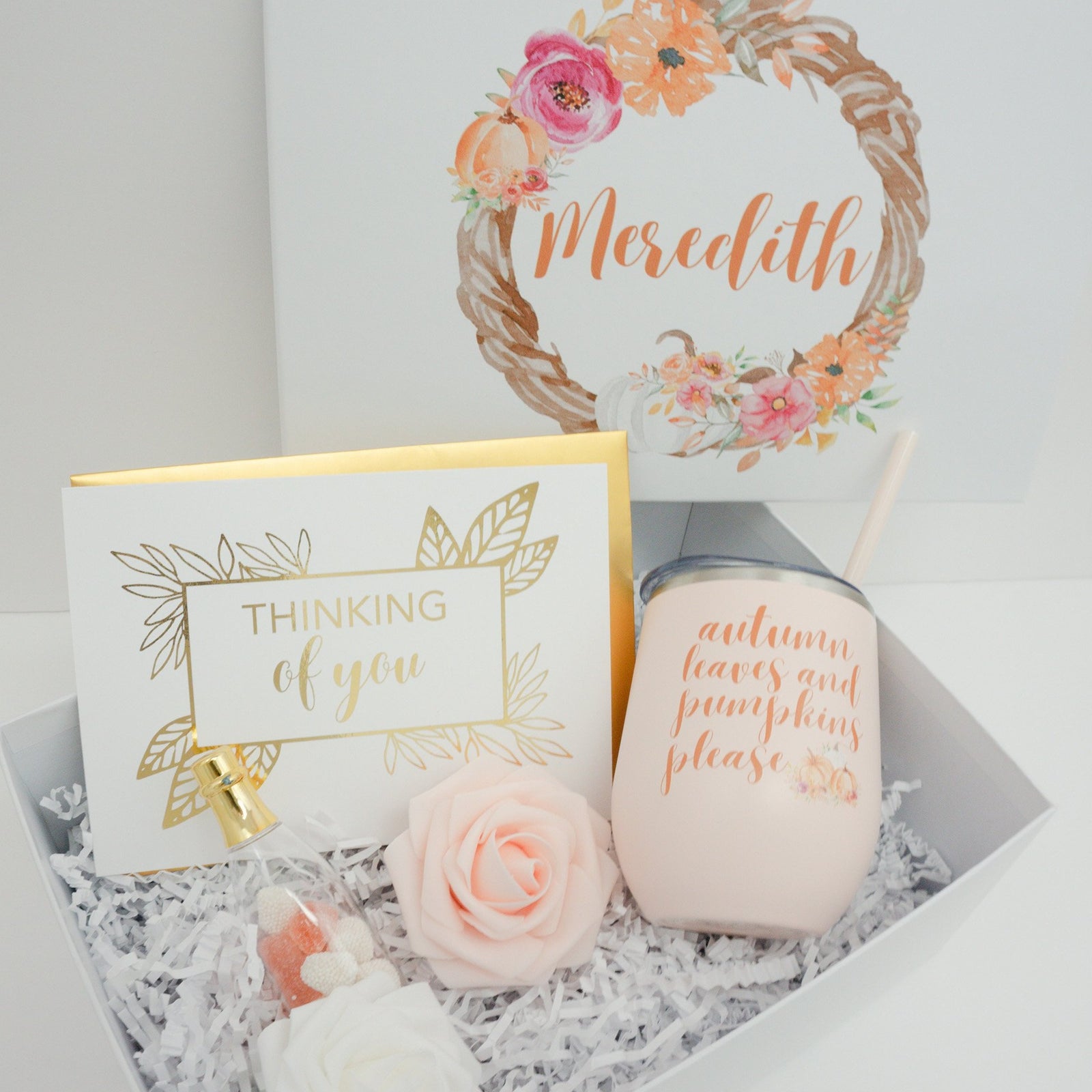 Fall Wreath Thinking of You Gift Box