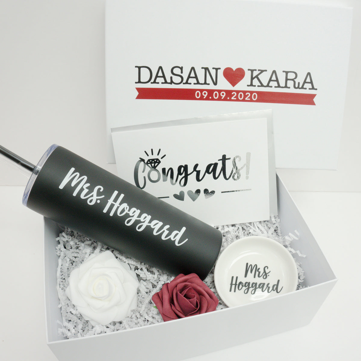 Congrats Engagement Gift Box with Ring Dish