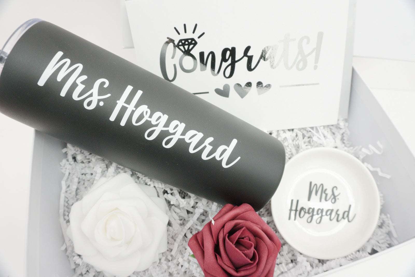 Congrats Engagement Gift Box with Ring Dish