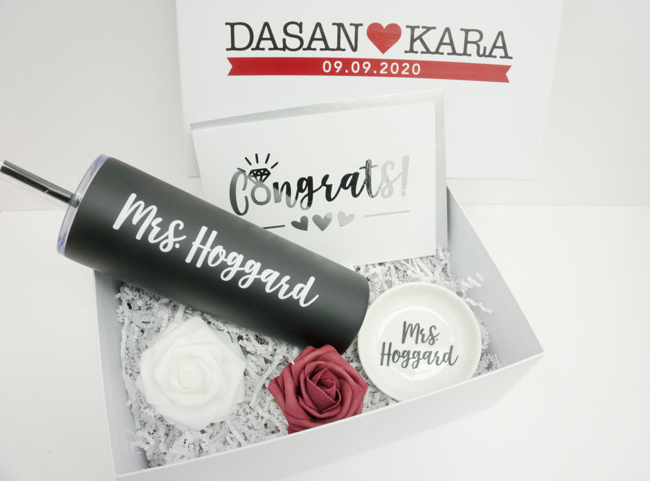 Congrats Engagement Gift Box with Ring Dish