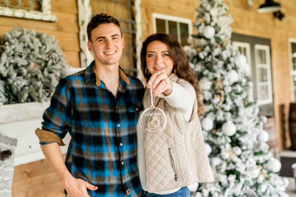 Our First Christmas Personalized Engraved Christmas Ornament