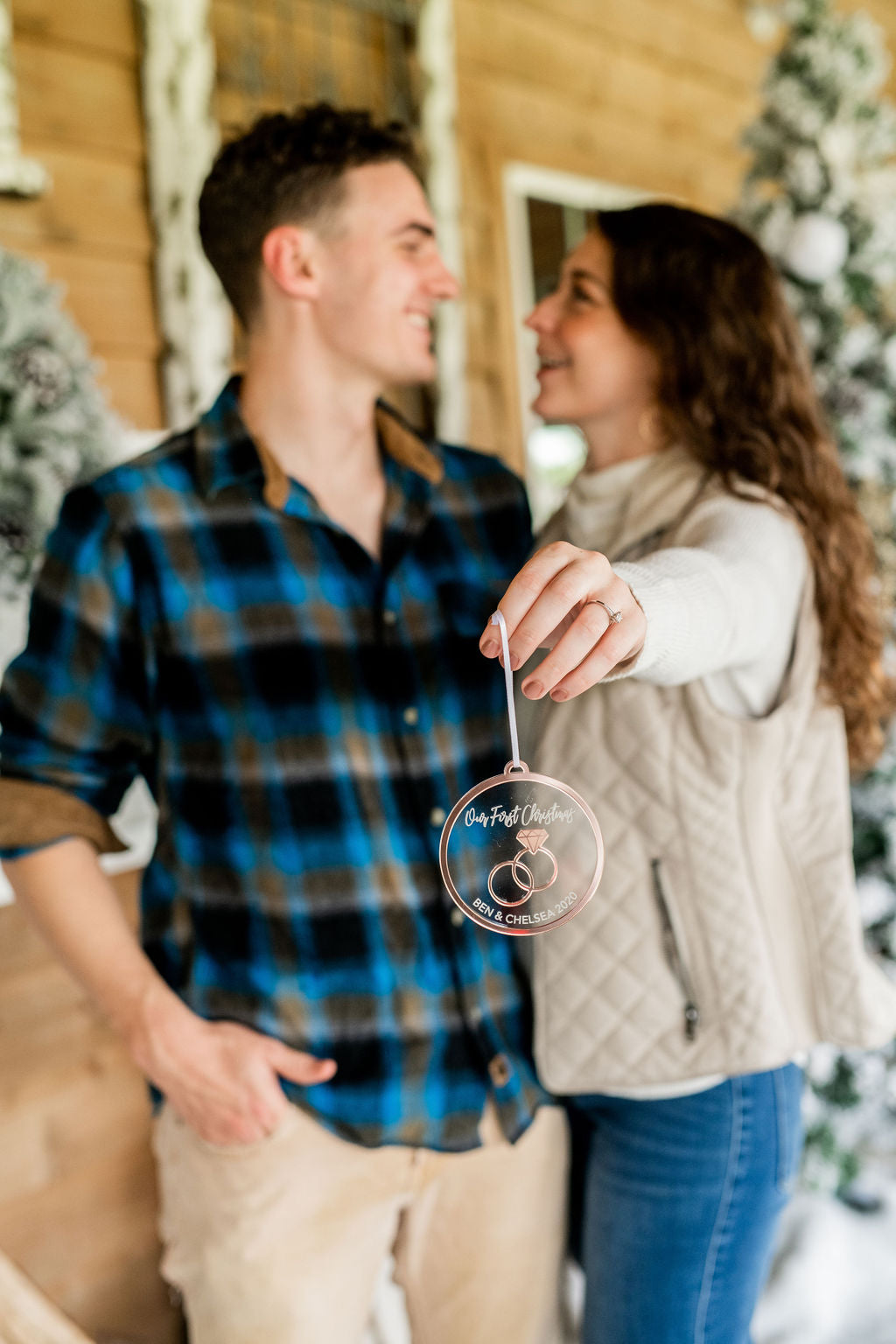 Our First Christmas Personalized Engraved Christmas Ornament