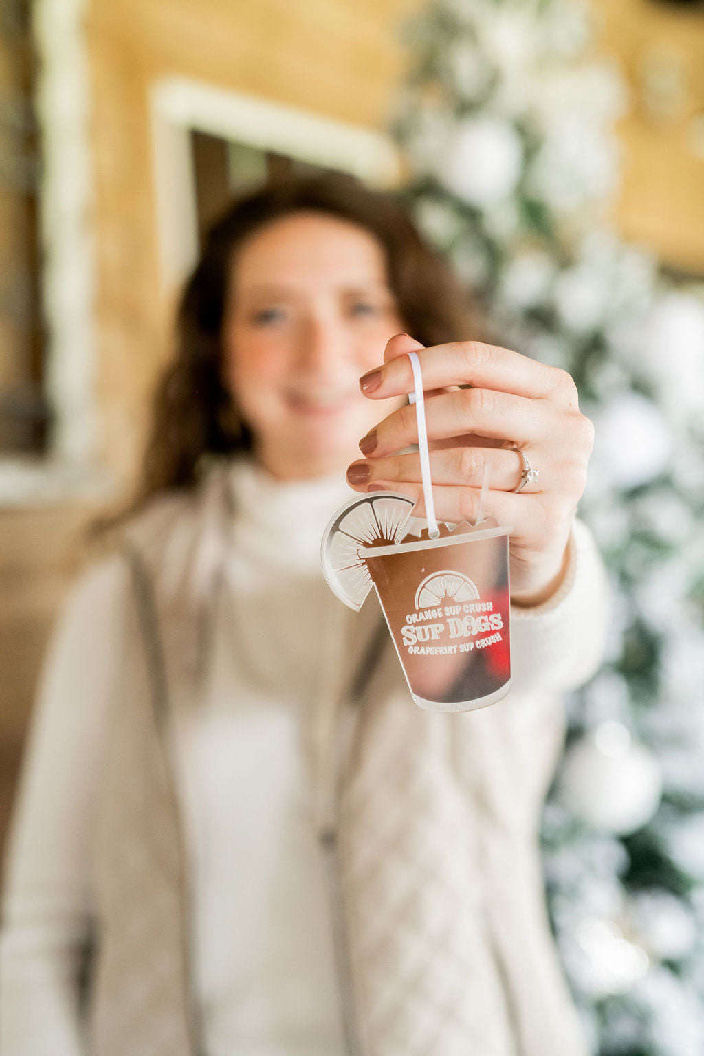 Sup Dogs Sup Crush Engraved Christmas Ornament