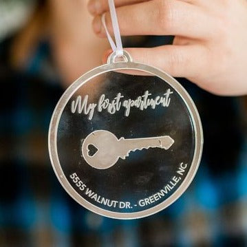 My First Apartment Personalized Engraved Christmas Ornament