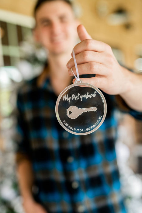 My First Apartment Personalized Engraved Christmas Ornament