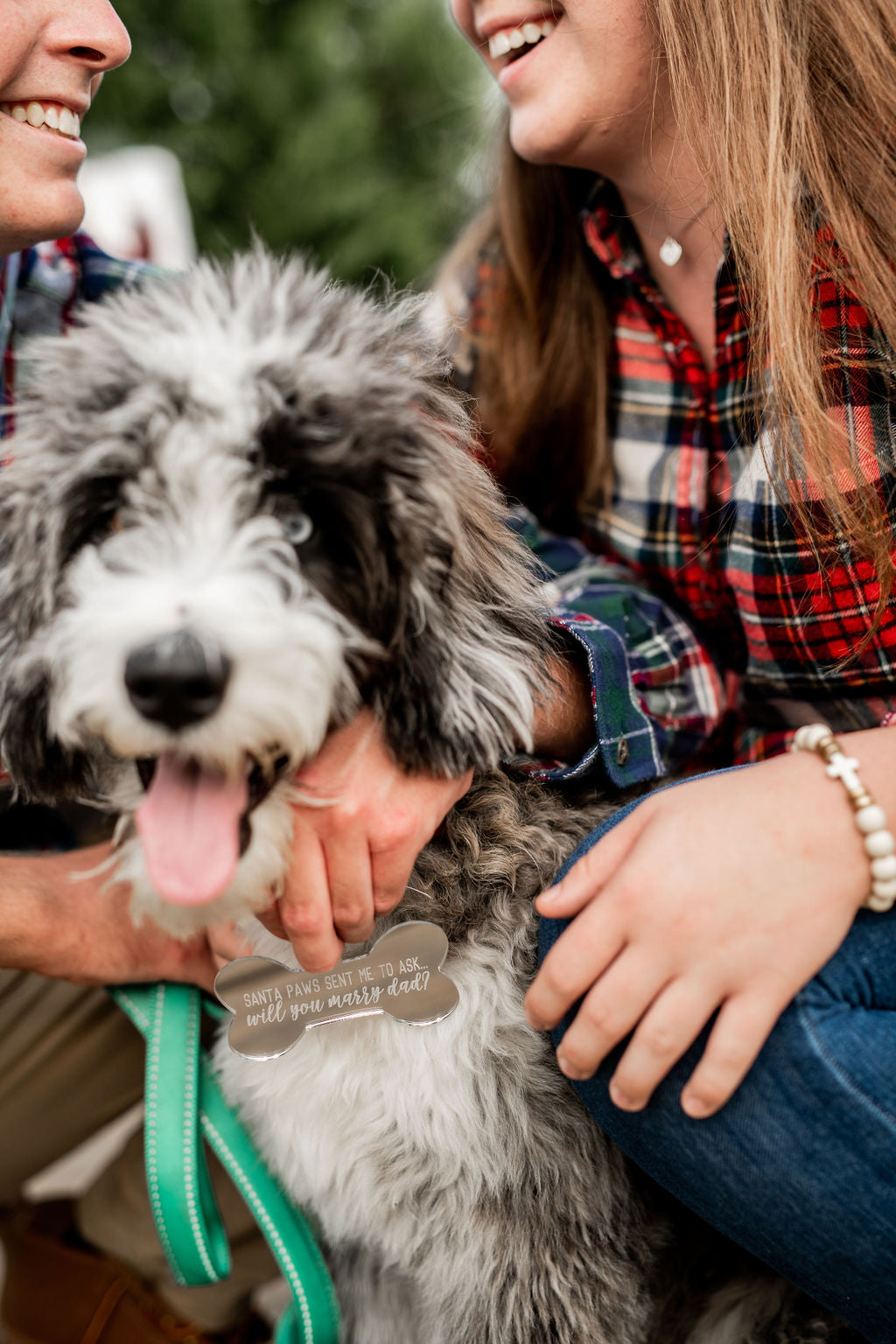 Will You Marry Dad Dog Bone Engraved Christmas Ornament