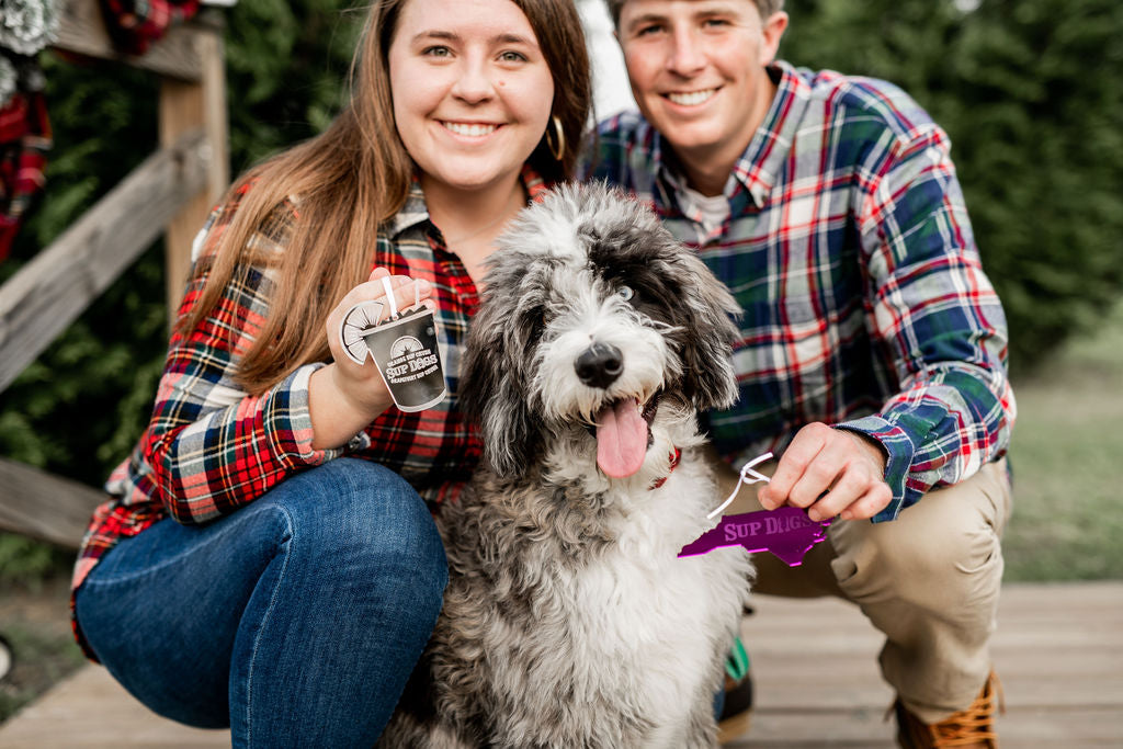 Sup Dogs Sup Crush Engraved Christmas Ornament