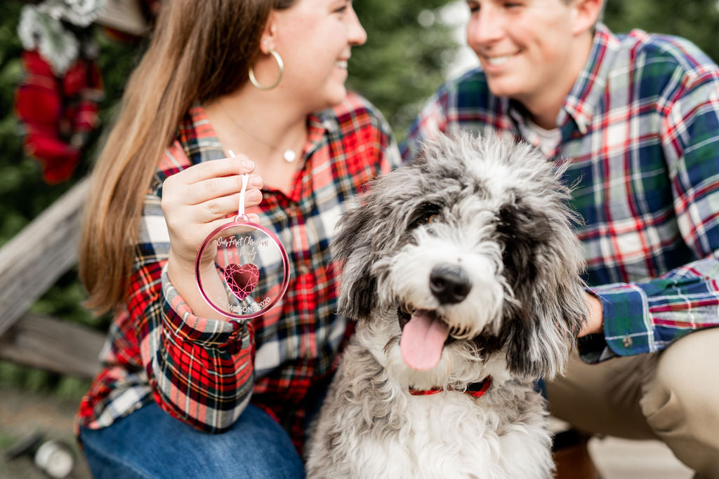 Our First Christmas as a Family Personalized Engraved Christmas Ornament