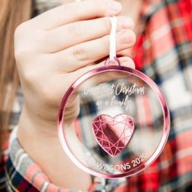 Our First Christmas as a Family Personalized Engraved Christmas Ornament