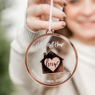 My First Home Personalized Engraved Christmas Ornament