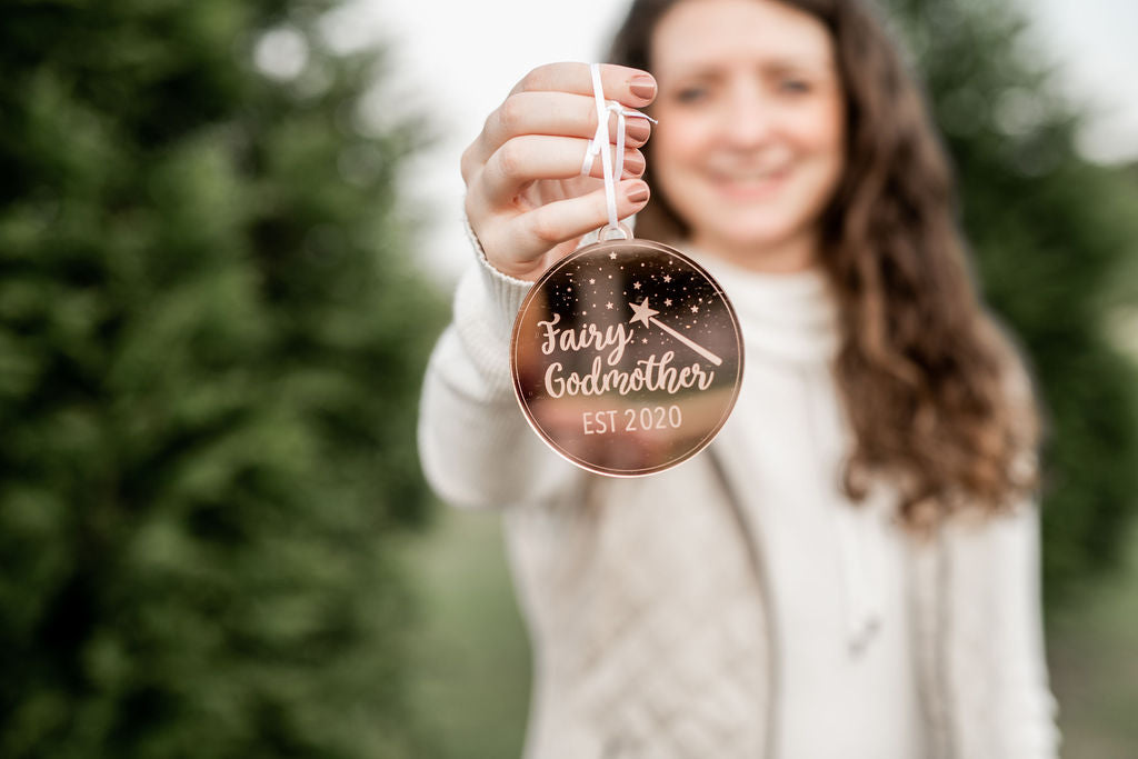 Fairy Godmother EST Engraved Christmas Ornament