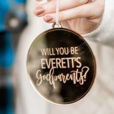 Personalized Godparents Engraved Christmas Ornament