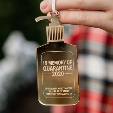 In Memory of Quarantine Engraved Christmas Ornament